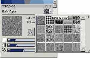 Секция Paper палитры Art Materials