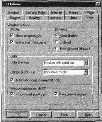   Options  View